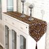 Classic Flower Embroidered Dining Coffee Table Runner Placemat Cover Home Decor