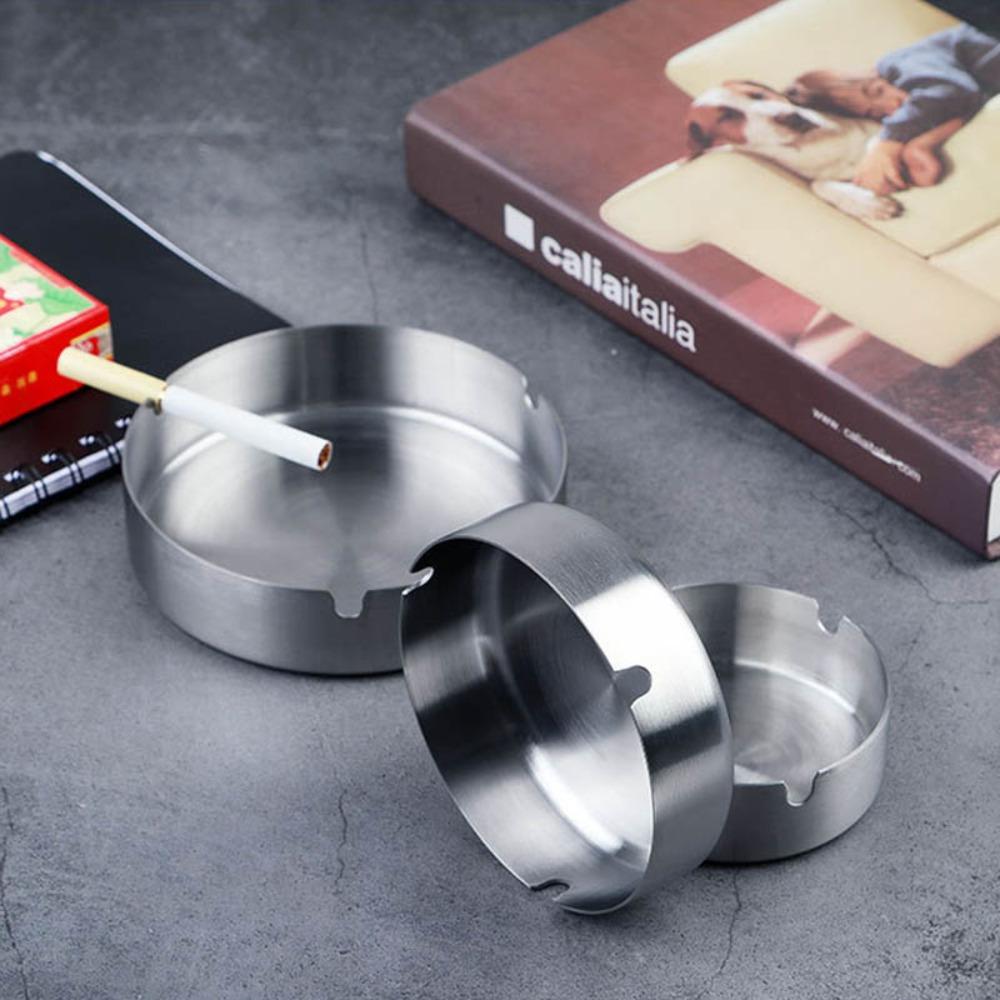 Round Ash Tray Metal Smoke Holder Stylish Home Decoration  for Smoker