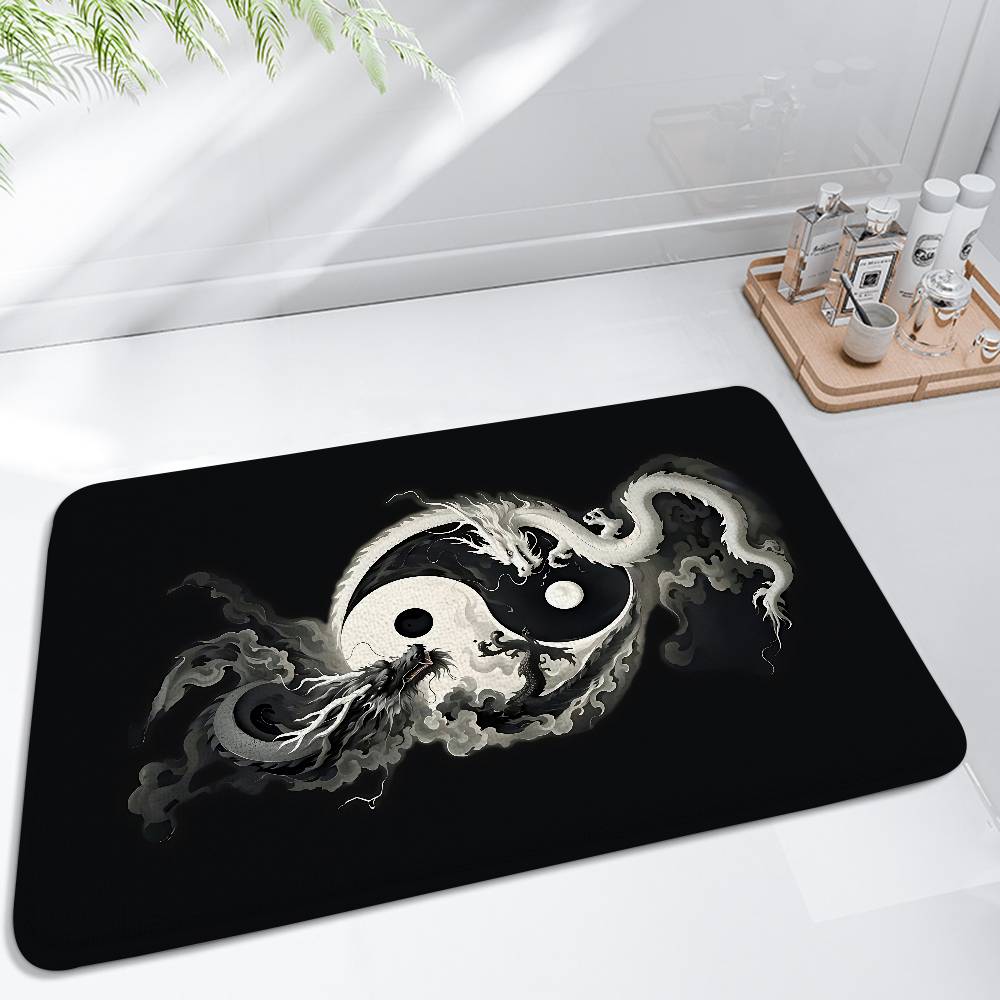 Chinese Tai Chi Bagua Yin Yang Floor Mat Living Room Rug For Bedroom Welcome Mat Outdoor Rug