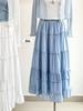 White Ruffle Draped Umbrella Skirt - Spring/Summer 2026 Collection