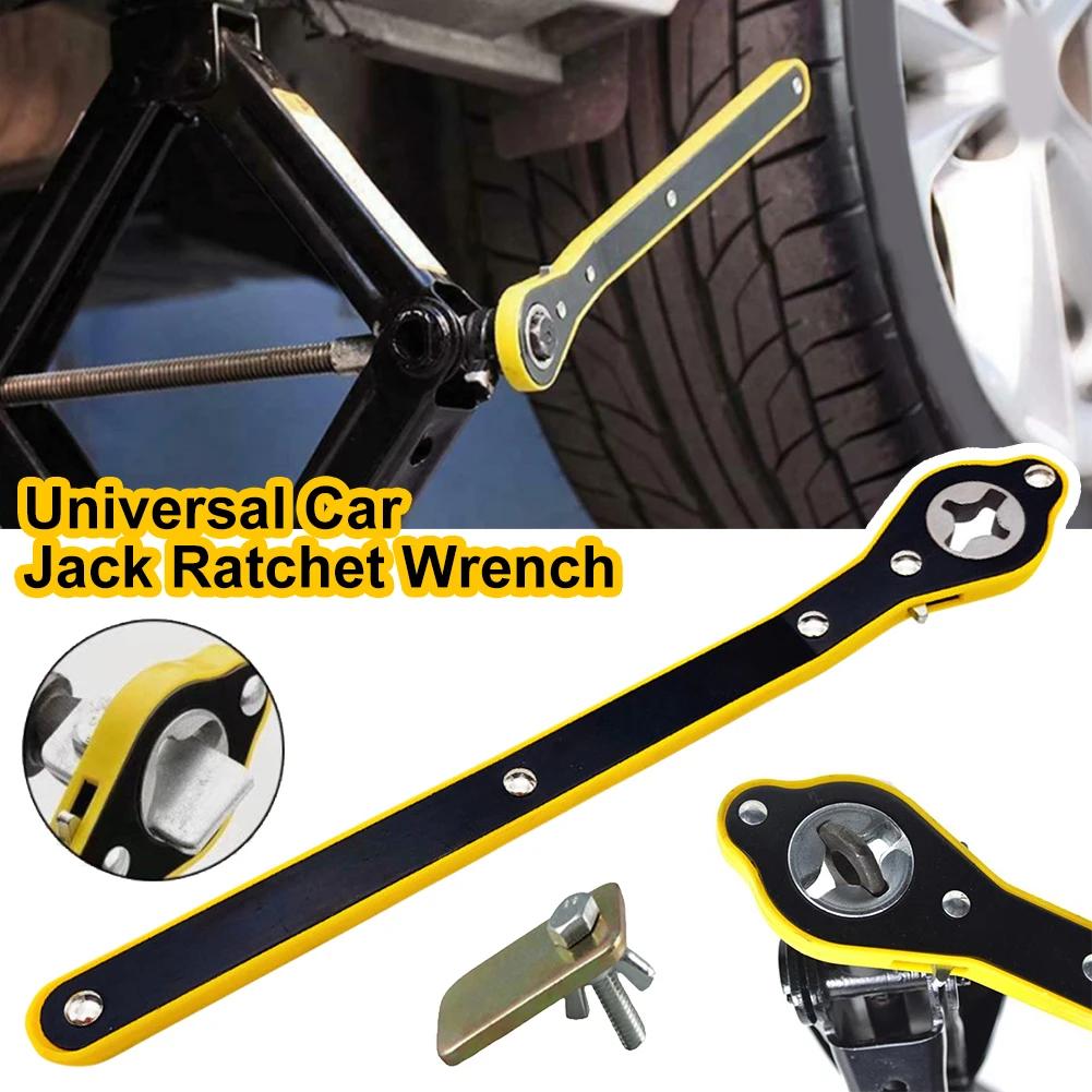1 PZ Cric a cricchetto salvasforzo per auto Cric a forbice Chiave per dadi ruota da garage Manico Chiave salvasforzo Strumento per la riparazione auto