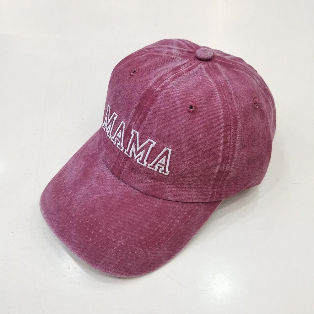 Modische gewaschene Baumwoll-DAD MAMA MINI Stickerei Kappen Verstellbare Vintage Baseballkappe Atmungsaktiv Eltern-Unisex Baseballmützen Geschenke