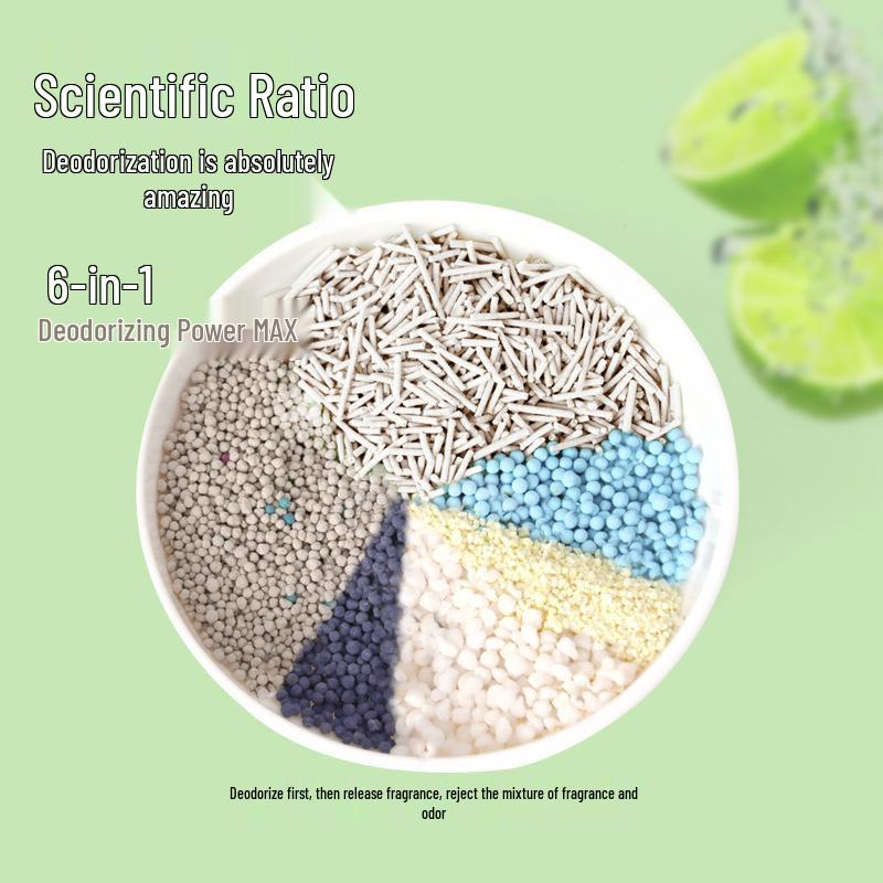 Meowston Clumping Cassava Cat Litter - Sea Salt Lime Scent, Dust-Free, Non-Stick, Flushable, Deodorizing