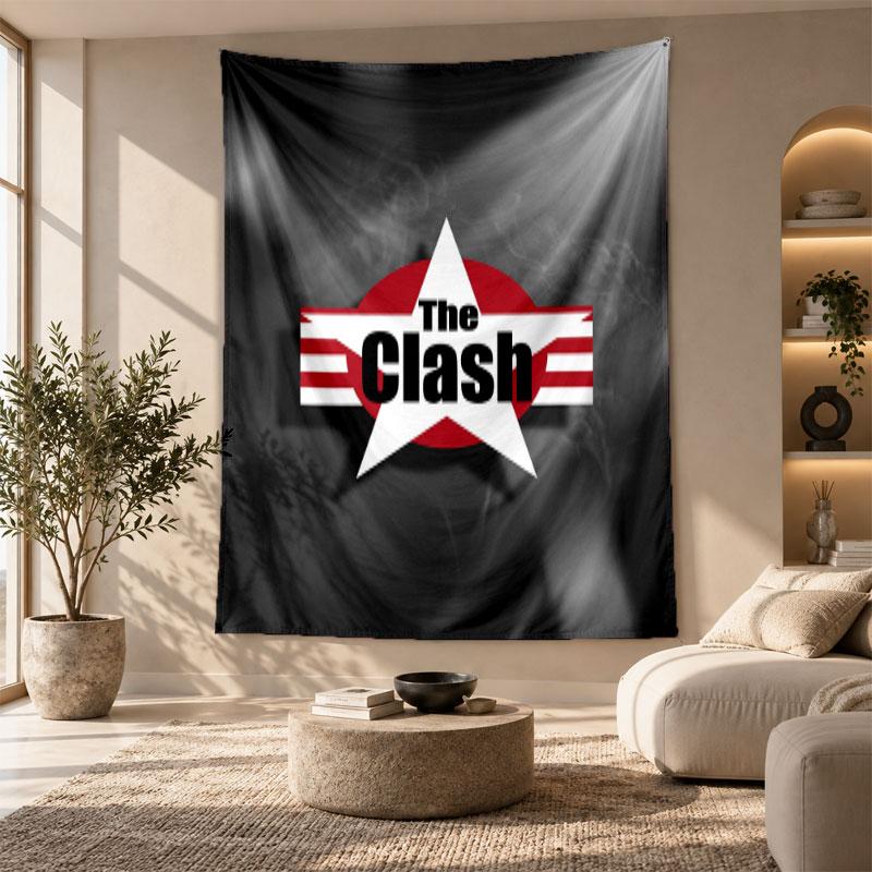 Decorative Tapestry,The Clash Printed Wall Art, Lightweight Wall Hanging For Bedroom Background