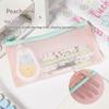 Pastel Transparent Mesh Zipper Pencil Pouch Heavy Duty Smooth Zipper Stationery Bag for School Exams Office Storage