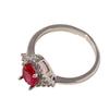 Factory Red Blue Zircon Copper Diamond Ring Popular Engagement Jewelry