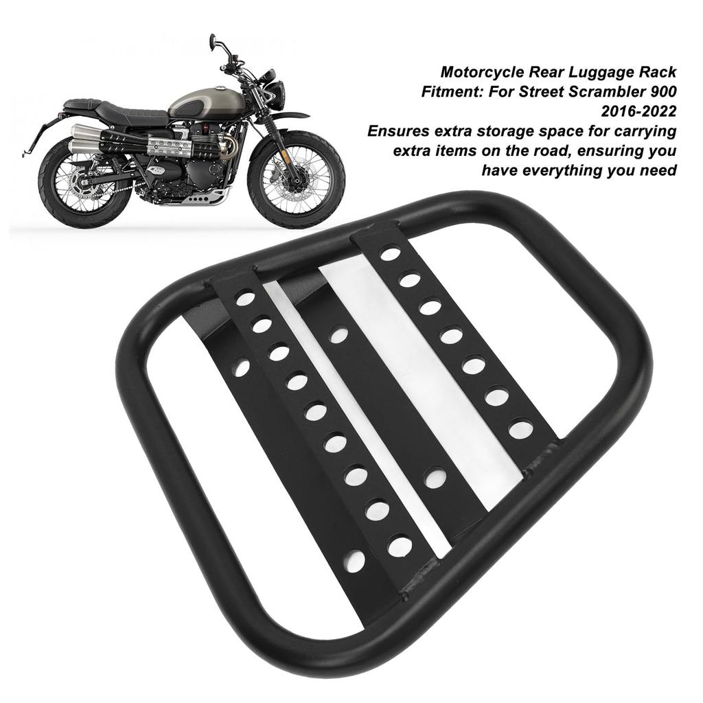 Motorcycle Rear Luggage Black Motorcycle Trunk Luggage Cargo Rack Luggage Rear Seat Accessory Replacement for Harley Street Scrambler 900 Rack,