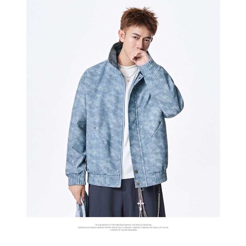 Men S Loose Fit Drop Shoulder Vintage Casual Jacket