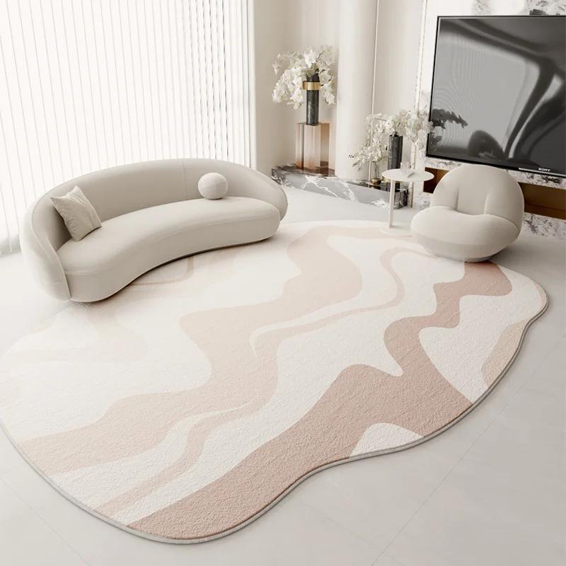 Nordic Style Cloakroom Rug Irregular shape Plush Floor Mat Fluffy Soft Rugs for Bedroom Minimalist Living Room Decoration Carpet
