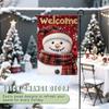 Christmas snowmanGarden Flag 12x18 Inch Double Sided for Courtyard Outdoor Welcome Flag Decoration (Excluding Flagpole)