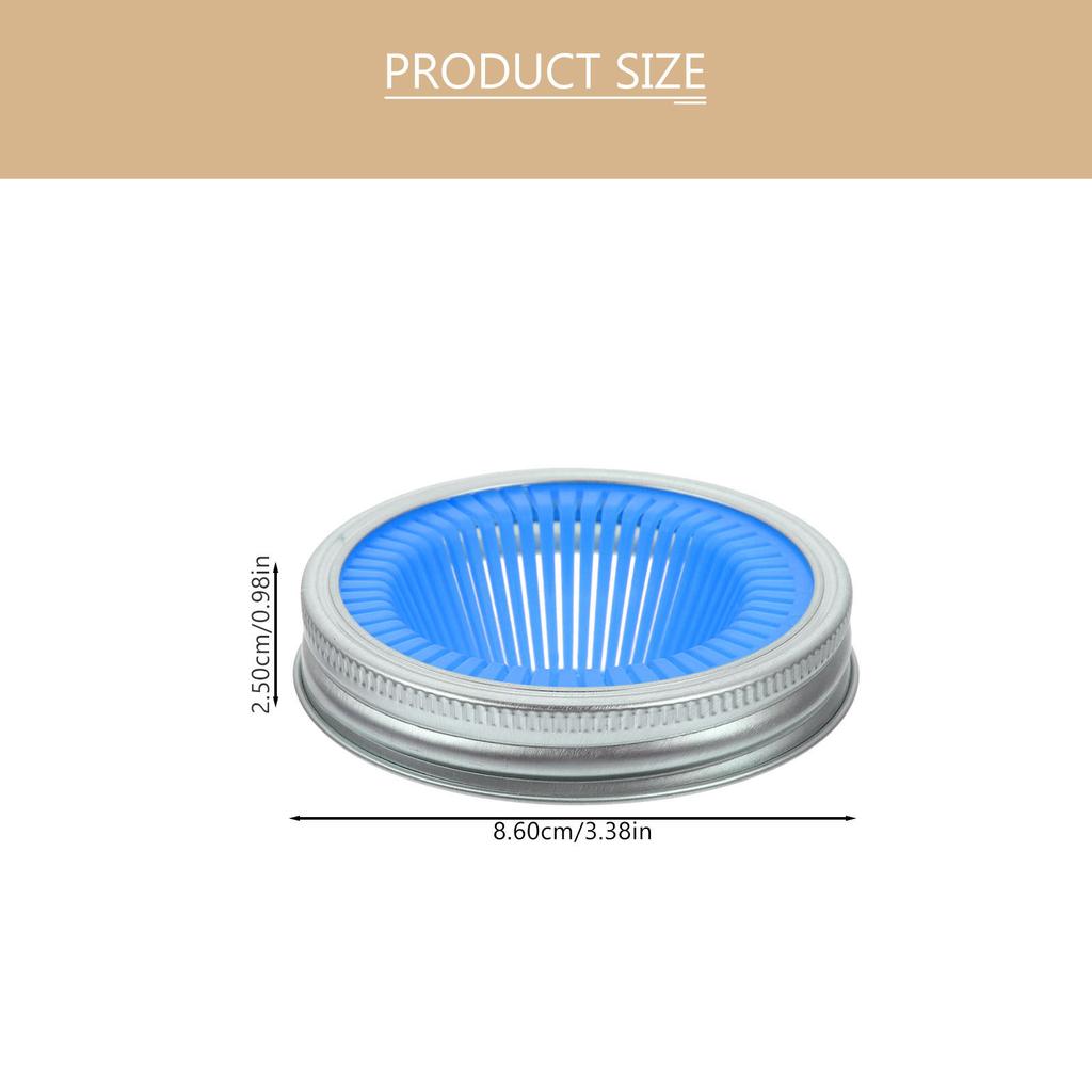 2Pcs Mason Jar Sprouting Lids Heavy Duty Wide Mouth Caps Reusable Screen Strainer Covers for Home Sprouts Growing Kit Small Jar