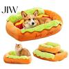 Waschbares Katzenbett Hot Dog Haustierbett, Abnehmbare Matte, Gemütliches Plüsch Verspieltes Tierbett Niedlich für Kleine Hunde Katzen Innengebrauch Dekorativ