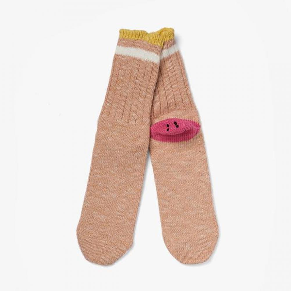 Kapital 60 Yarns Ivy Rainbowy Happy Heel Hold Socks Orange Kae1m80005a37 ORANGE (ORANGE)/FREE