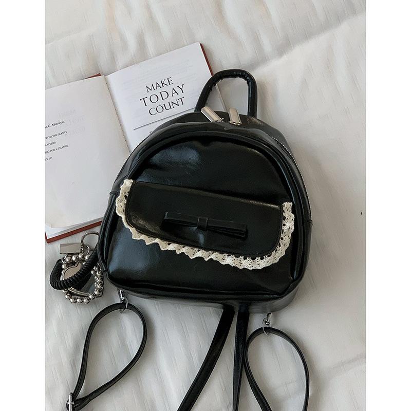 Korean version of cute bow backpack women's 2025 new summer fashion small backpack versatile portable travel bag