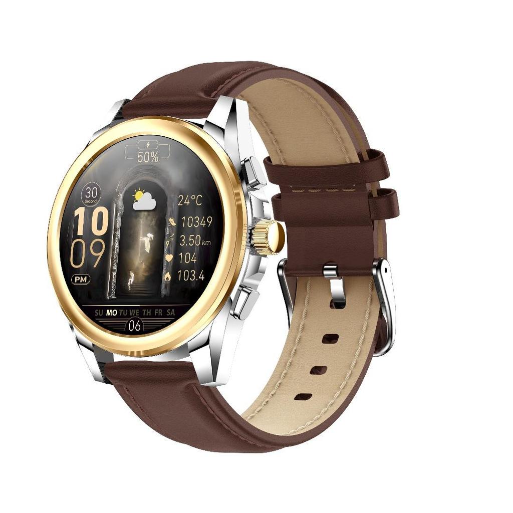 Rainbuvvy KC83 Bluetooth Call Smartwatch 1.43inch Ronde Scherm JL7013A6 Android 1ATM Waterdicht Horloge 450mAh Ondersteunt Meerdere Talen Hartslag
