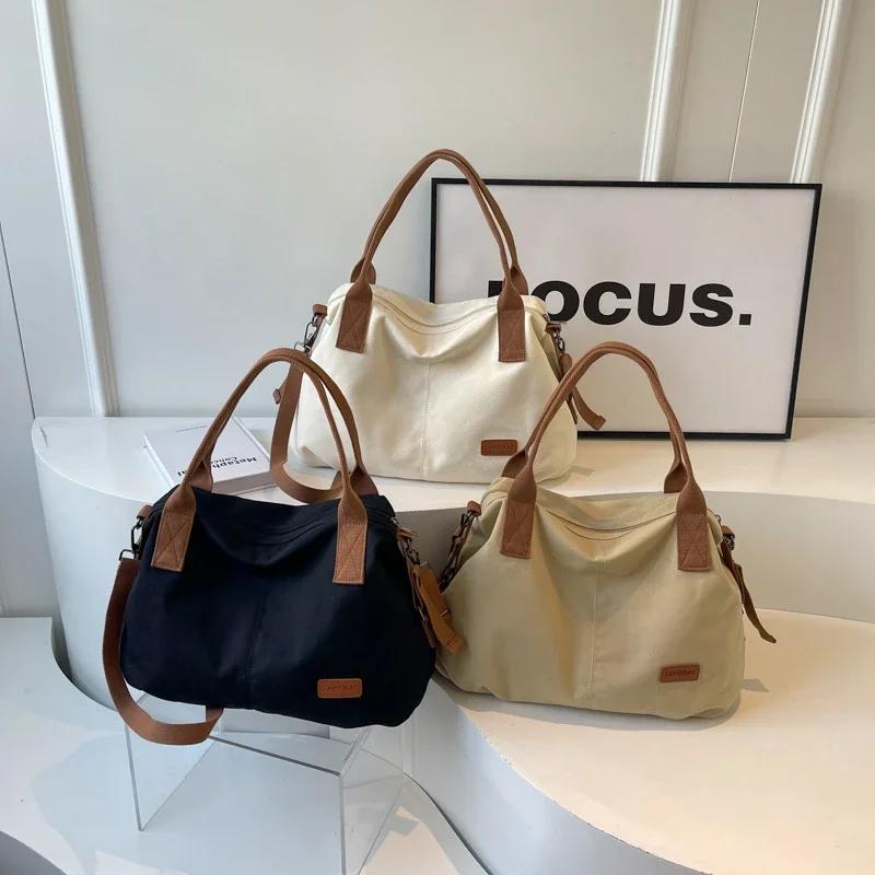 Large Capacity Shoulder Bag for Women  Feminine Totes  Zipper  Versatile  High Quality