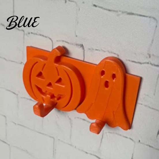 Halloween Home Decor Wall Decor Ghost Hook Key Hooks Pumpkin 3D Printed Hook Self Adhesive Holder No Drill Hanging