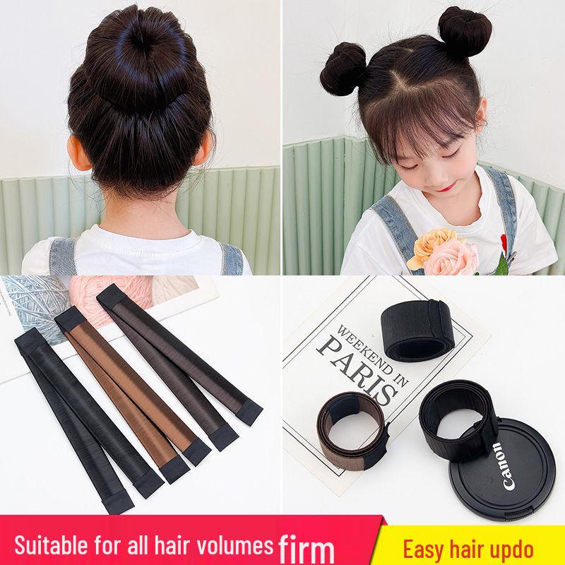 Double Bun Hairstyle Maker for Girls - Easy Snap Hair Tie and Accessories