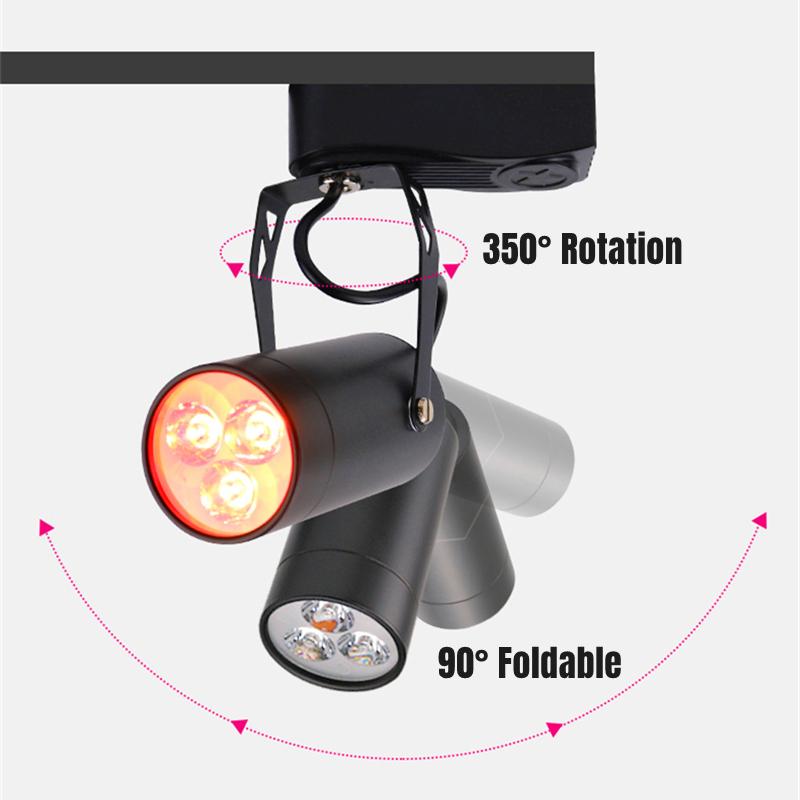 RGB LED Track Lights 5W/7W/12W/18W Remote Control Colorful Ceiling Rail Lamp KTV Disco Stage Bedroom Shop Track Lighting Fixture
