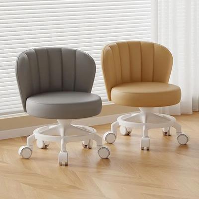 Anti-rollover Cardan Wheel Stool Pulley Low Stool Movable Back Chair Home  Artifact Round Bench Pulley Portable Stool