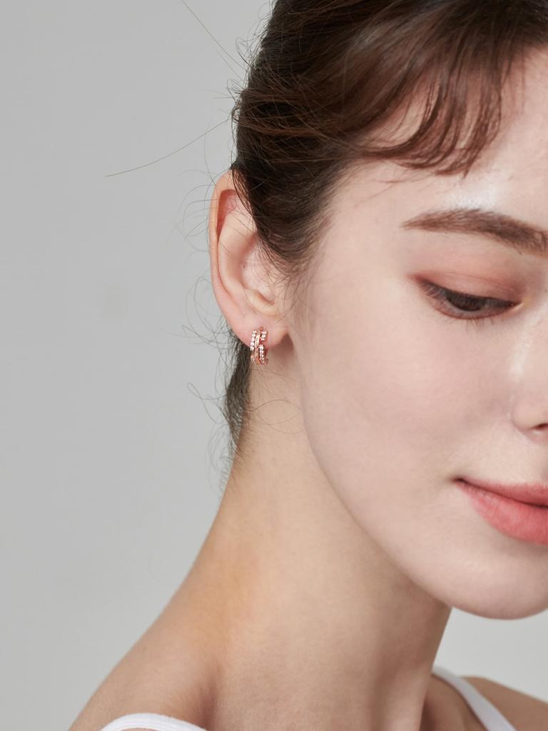 14K Shine-Cut One-Touch Earrings (Gold Filled) C24EGF121