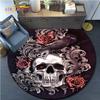 Skull 3D Print Waterproof and Non-slip Circle Cute Floor Rug Round Area Rugs Living Room Children Chair Tent Play Game Carpets