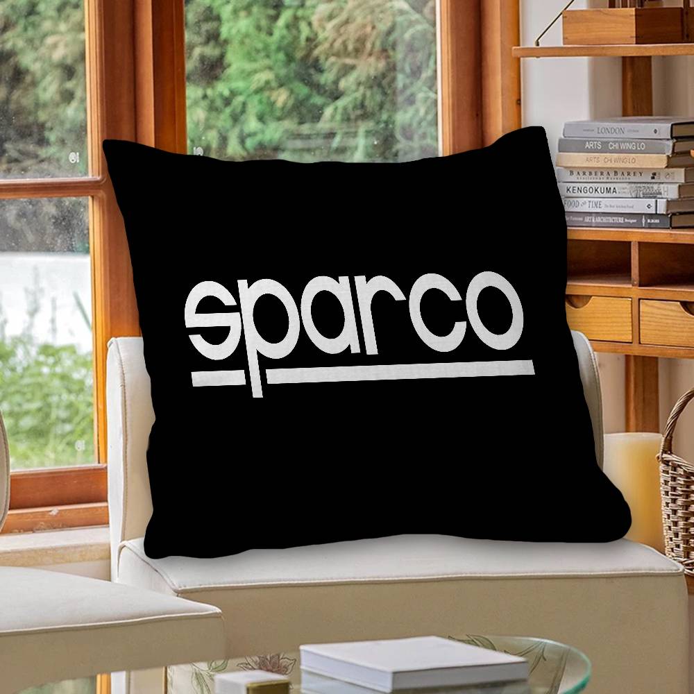 S-Sparcos Logo Cushion Cover Car Throw Pillow Case For Sofa Car Christmas Gift 40X40Cm 45X45Cm