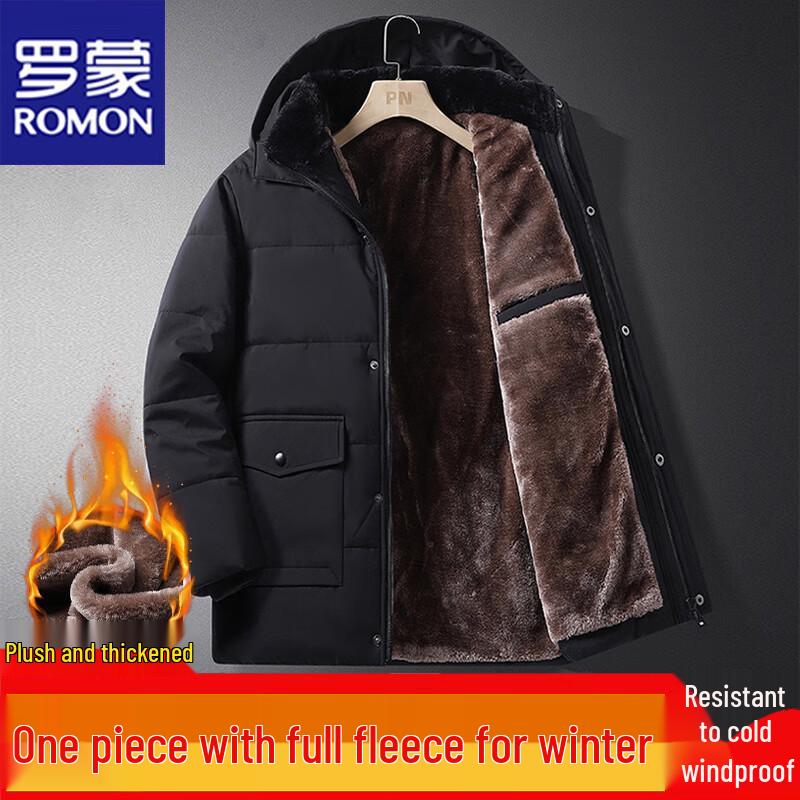 

ROMON Men s Fleece-Lined Padded Winter Jacket M