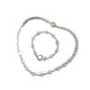 Elegant Natural White Pearl Necklace Set - Luxurious & Exquisite Style