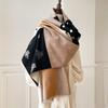 Little bee imitation cashmere scarf women's thickened versatile color matching shawl winter new scarf