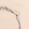 Rhinestones Crystal Heart Chokers Necklace Edgy Stacking Jewelry Stackable Clavicle Chain For Women Daily Wear Gift