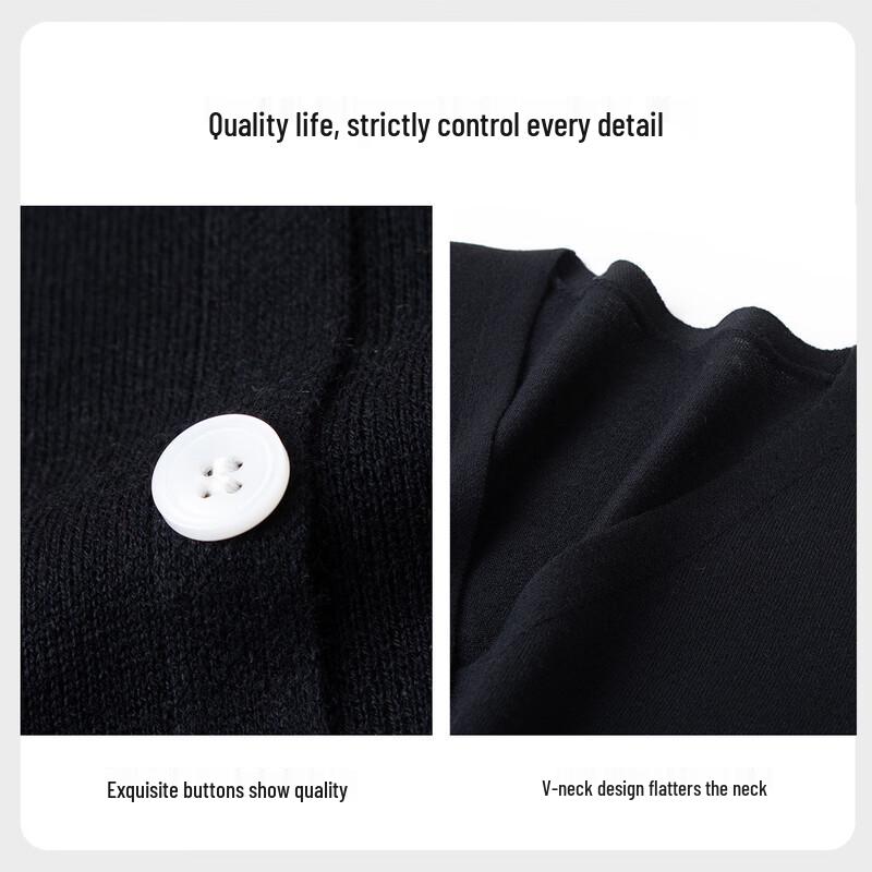 Tuhuang Women's Faux V-Neck Short Sleeve Wool Blend Knit Top