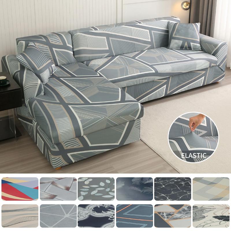 Geometric Sofa Cover Elastic Couch Cover Sectional Chair Cover It Needs Order 2Pieces Sofa Cover If Your Sofa Is Corner L-shape