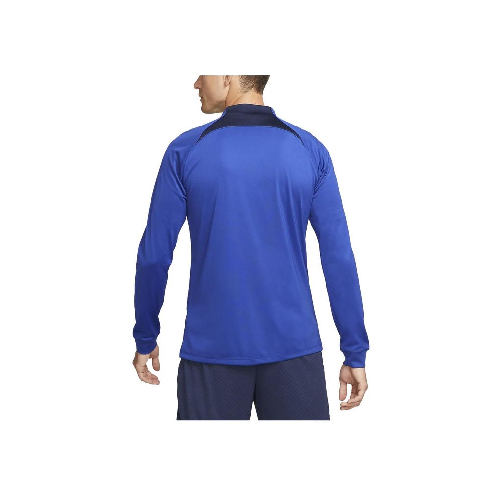 Nike F.C. Chelsea Team Badge Logo Quick-Dry Training Zip-Up Long Sleeve Football Shirt Men tops Blue DJ8533-495