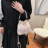 2026  Newest Chinese Style Embroidered Bucket Bag Small Pearl Chain Natial Handbag Luxury Crossbody Bag Gifts For Lady