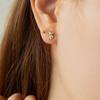 LUNNE 14k Bear Stone Piercing (14K Gold) #E03