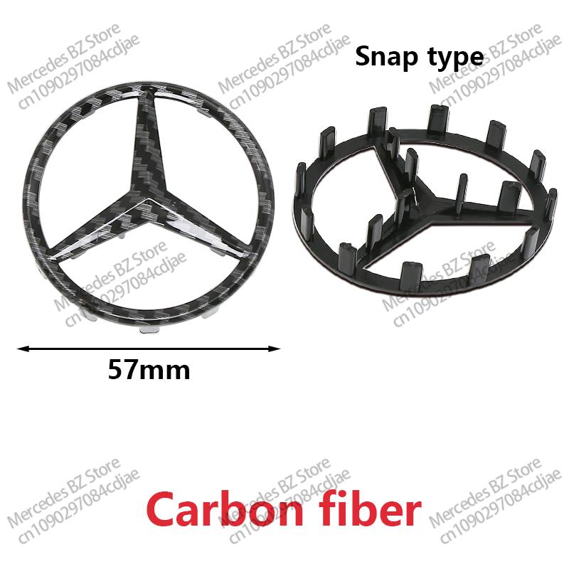 MITV3 ABS 52mm 57mm Car Steering Wheel Logo Badge For Mercedes Benz C E S Series CLA CLS W212 W205 W204 Emblem Styling Accessories