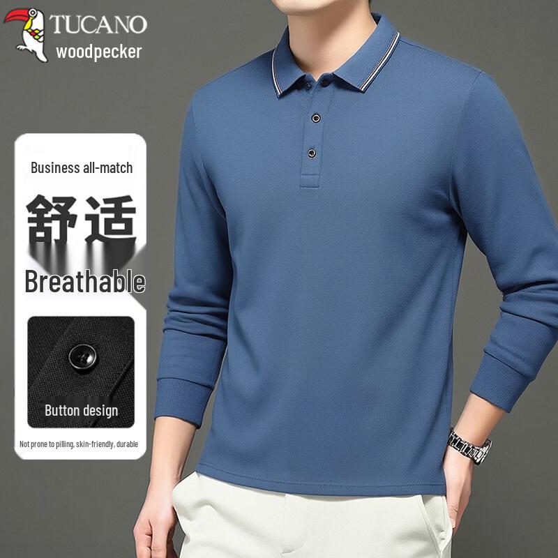 TUCANO Men s Spring Long-Sleeve Polo Shirt L