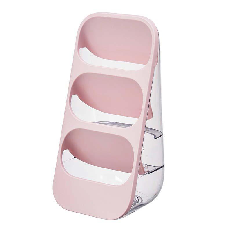 Multi-Layer Transparent Desktop Organizer: Dustproof, Vertical Storage for Stationery and Chopsticks