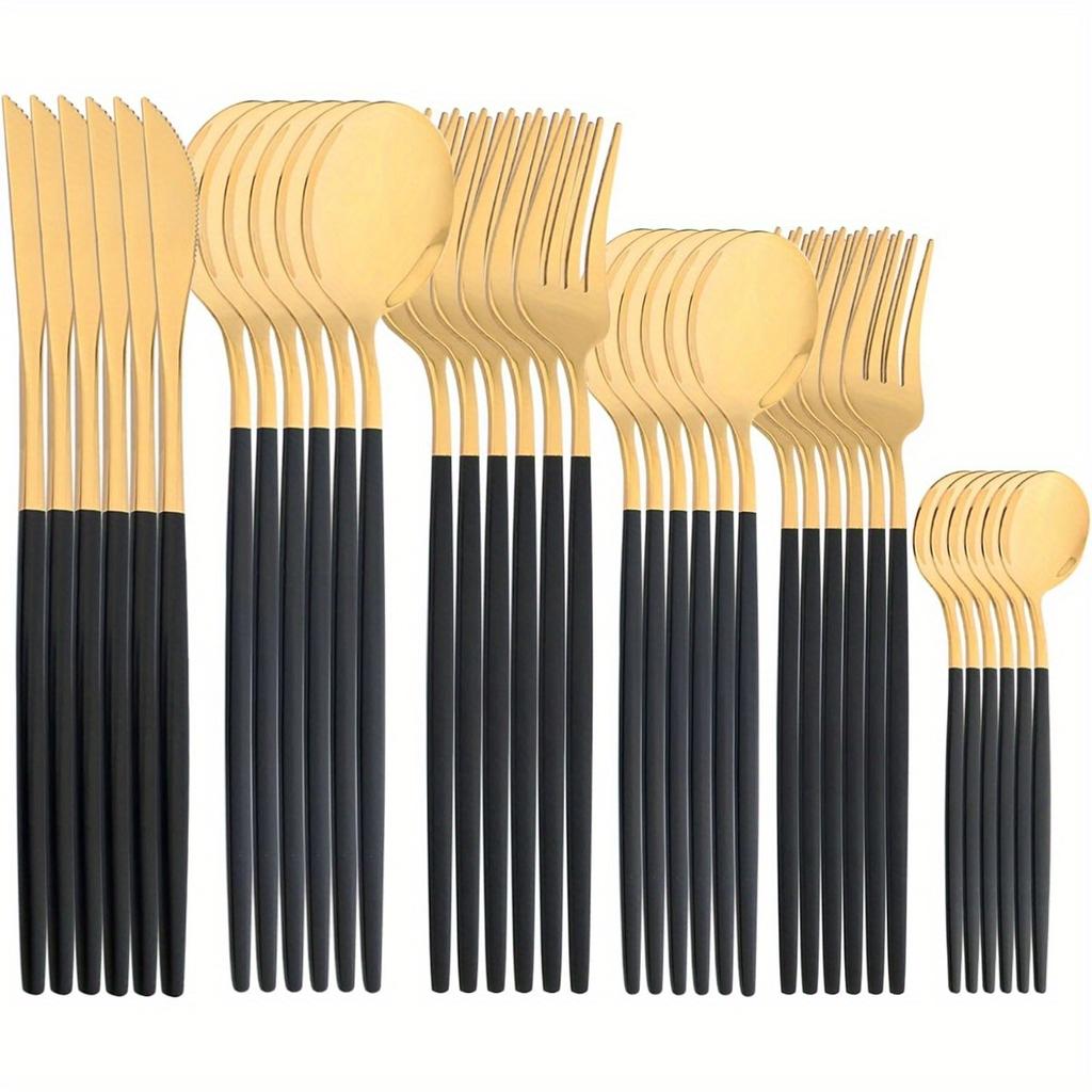 36-Pieces Silverware Mirror Polished Dinnerware 18/0 Stainless Steel Cutlery Set For Home Kitchen Party Hotel Restaurant Wedding Service for 6