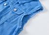 Trendy Men's Denim Vest: Slim Fit Sleeveless in Sky, Lake, and Royal Blue – Plus Size Casual Top for Spring, Summer, and Autumn.