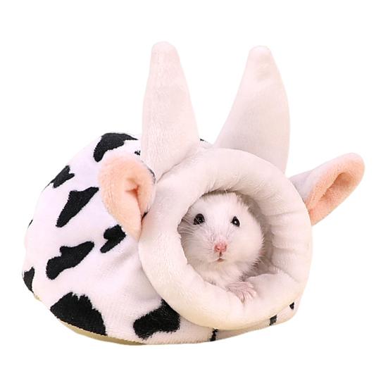 Hamster Cave Bed Cute Animal Design Pets Mini House Cozy Winter Sleeping Nest Warm