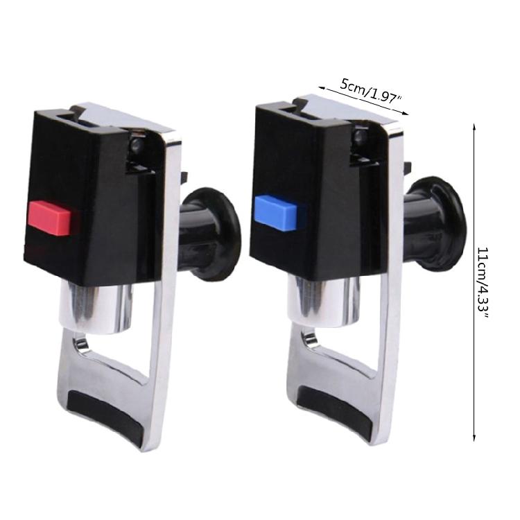 2 Pieces Water Dispenser Replacement Push Faucet with Two Water Valves Durable