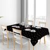 Modern Polka Dot Tablecloth: Perfect for Celebrations - This stylish table cloth features a chic polka dot pattern in bold black