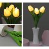 Tulip Night Light Battery Powered Soft LED Tulip Night Lamp for Bedroom Desk Living Room Romantic Decoration Energy Saving Bedside Lamp Ambient Light