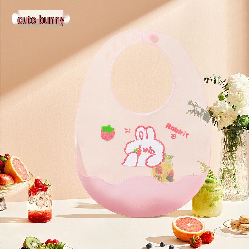 Ultra-Thin Waterproof Silicone Bib for Babies - Soft and Durable Drool and Food Catcher