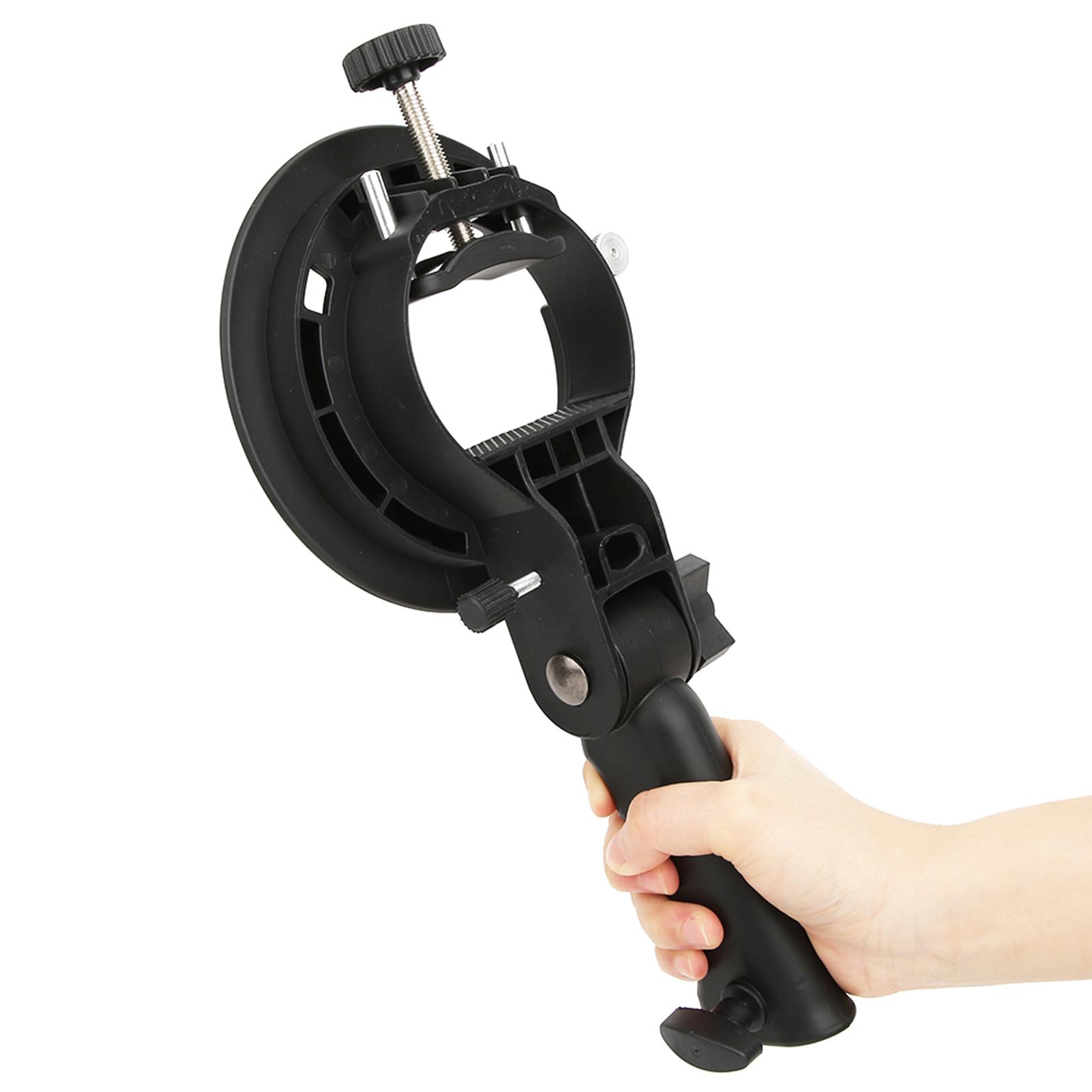 Handheld handgreep S-vormige beugel accessoire voor Bowens Mount camera top zaklamp zwart