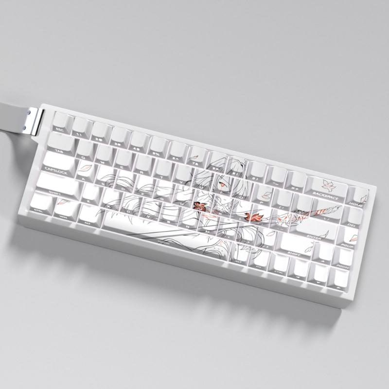 Anime Keycaps Cartoon 74 Keys PBT Keycap Mechanical Keyboards Caps for 61 67 68 Keyboards Gaming Accessories