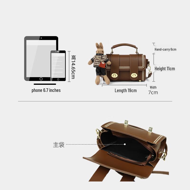 YUYULA Damen Leder Mini Umhängetasche für Handy