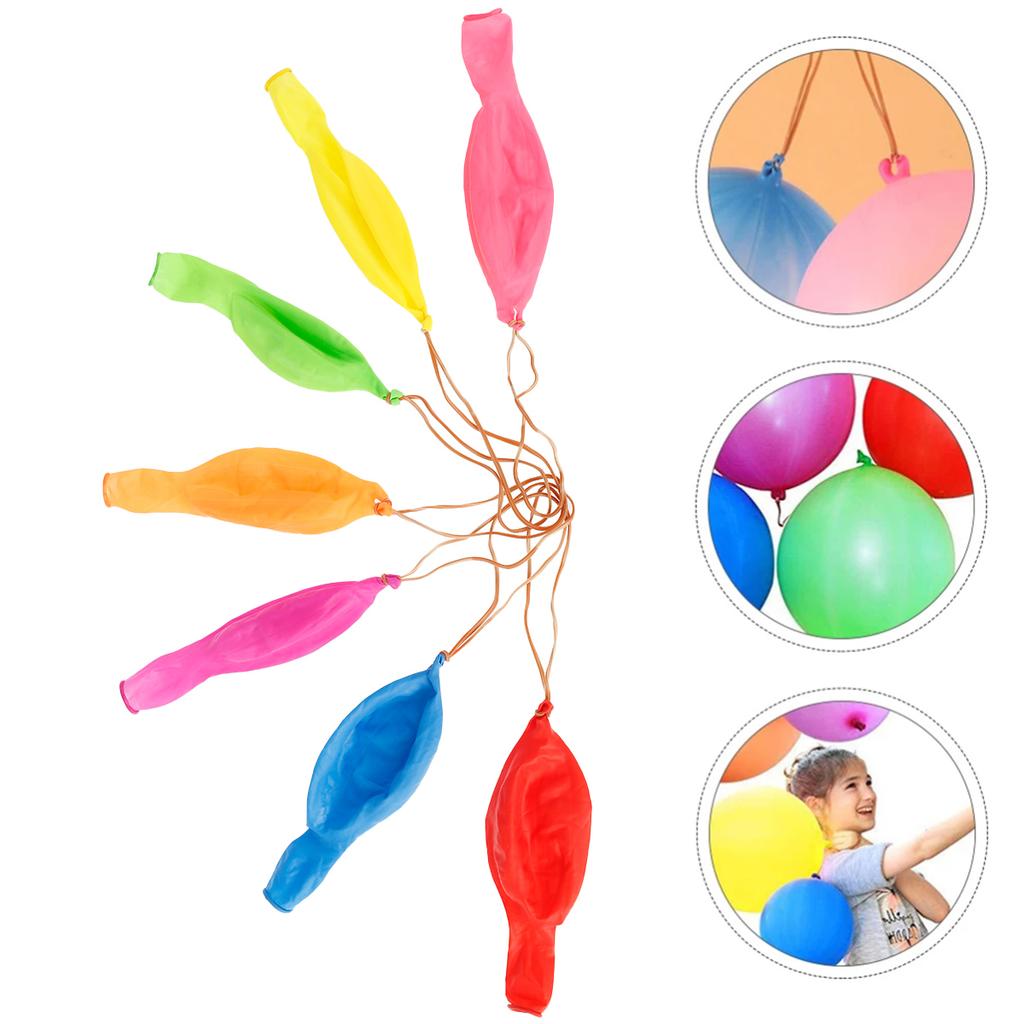 50/100Pcs Bounce Balloons with Rubber Band Colorful Punch Balloons Birthday Party Punch Balloons Party Baby Shower Kids Games